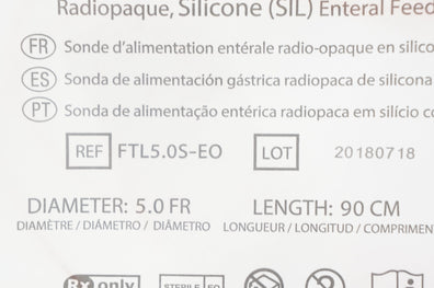 NeoMed FTL5.0S-EO Radiopaque Silicone Enteral Feeding Tube 5.0Fr x 90cm 0.7mL(x)